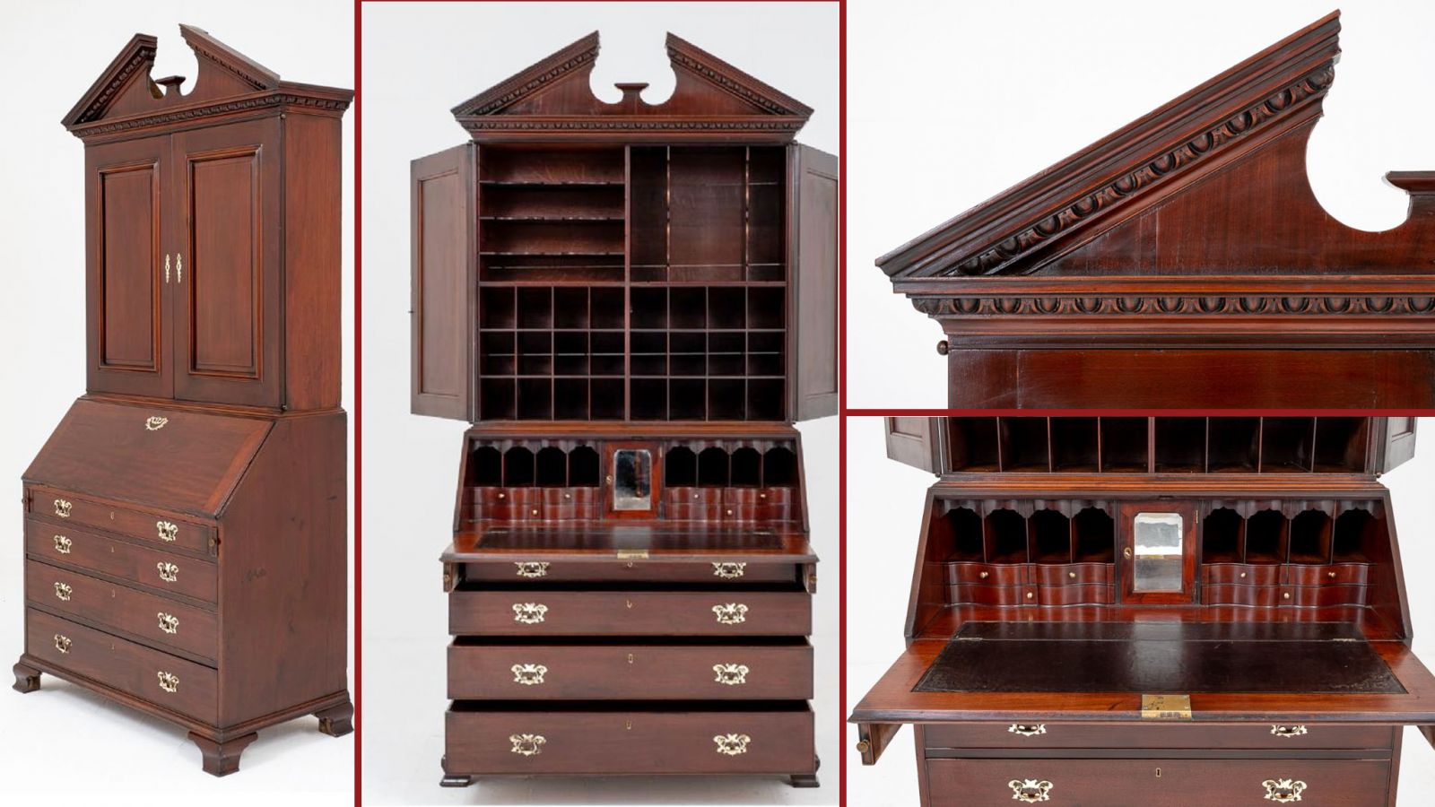 Antique bureau bookcase in mahogany perfect for Georgian interiors