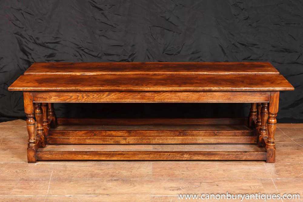 These oak benches really complete the abbey / monastery look