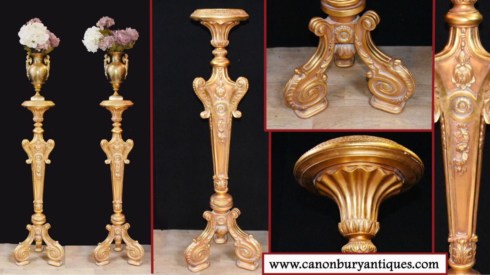 French Empire gilt tables