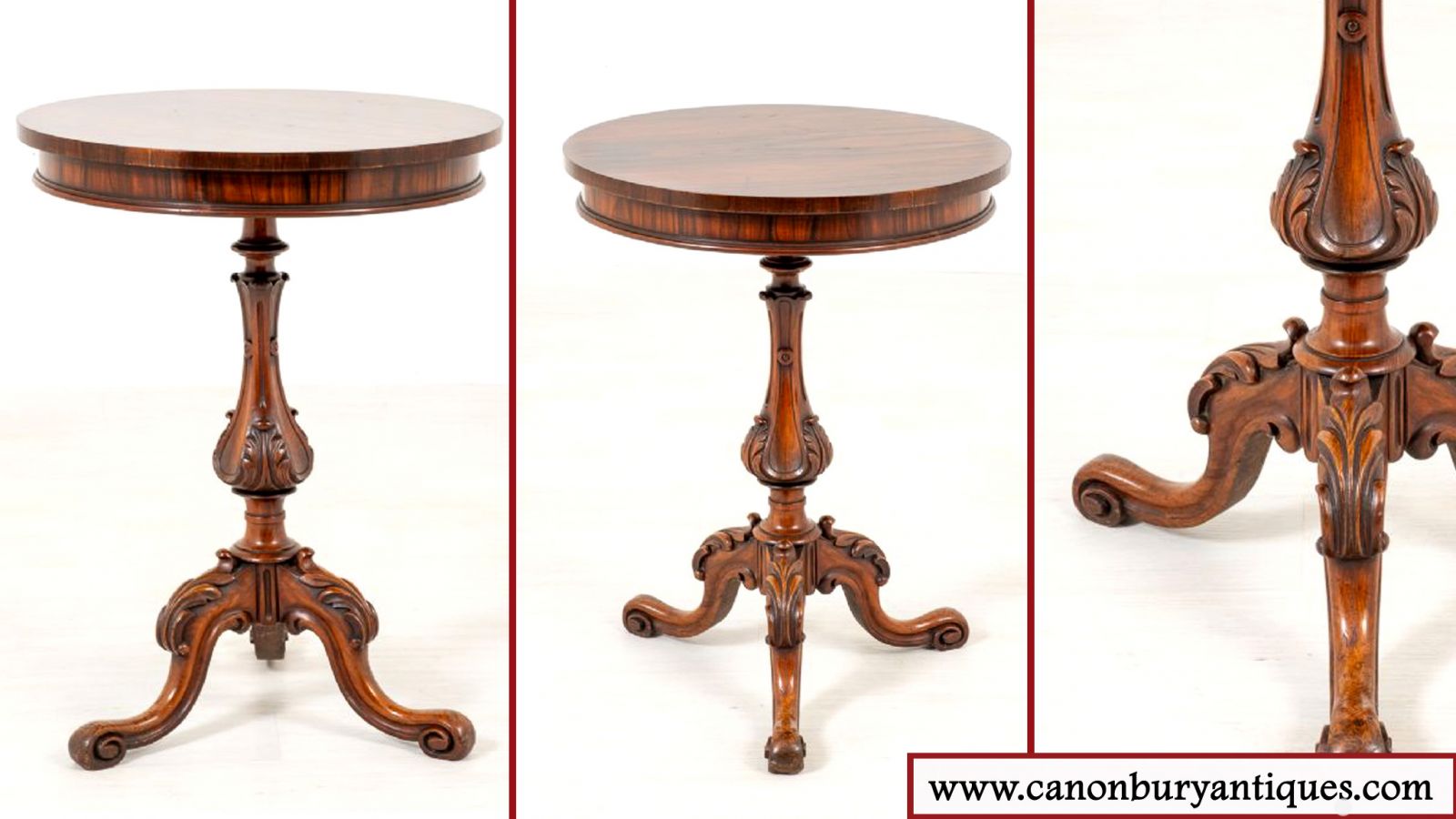Antique occasional table in rosewood
