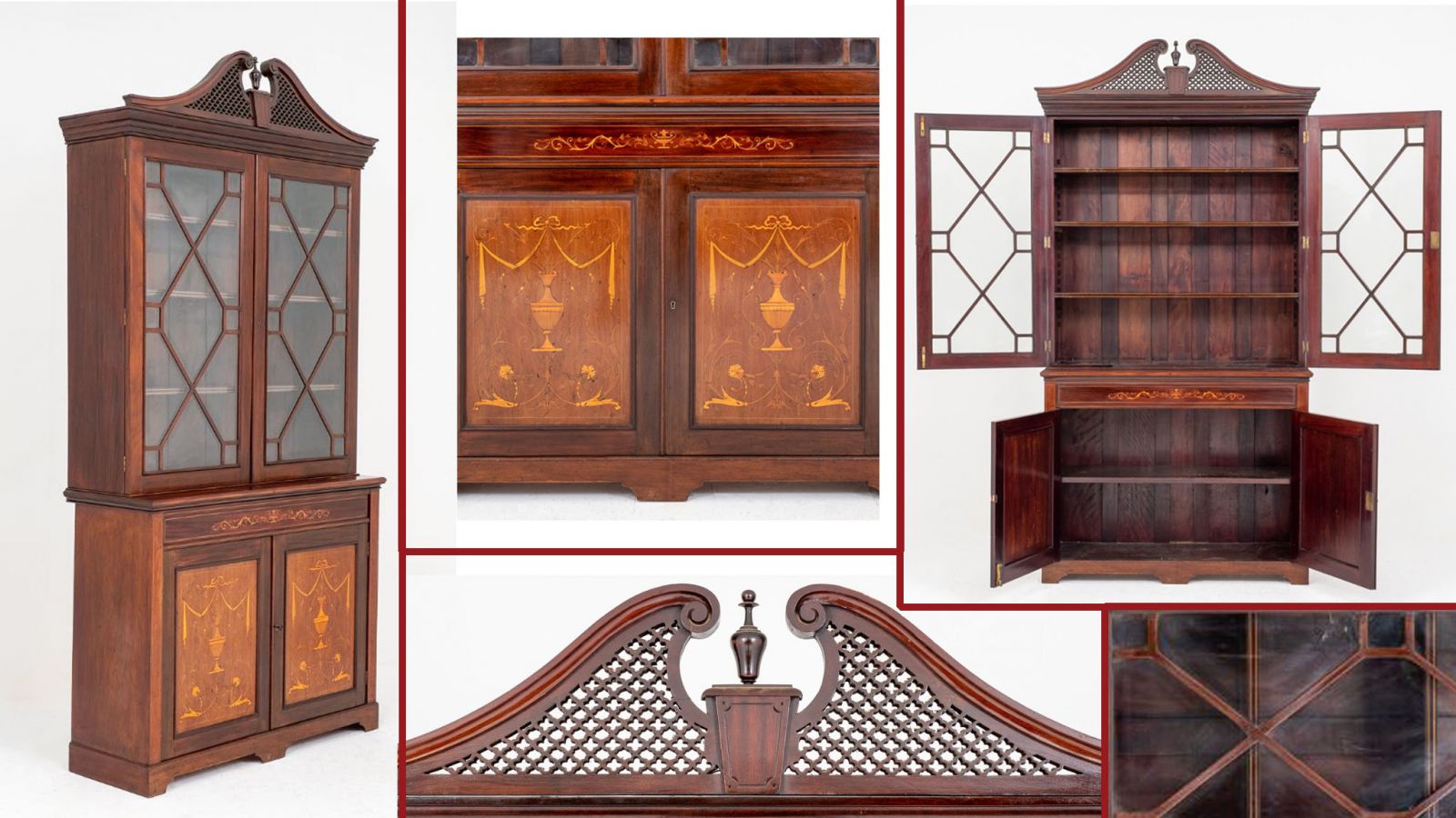 Antique Sheraton revival cabinet