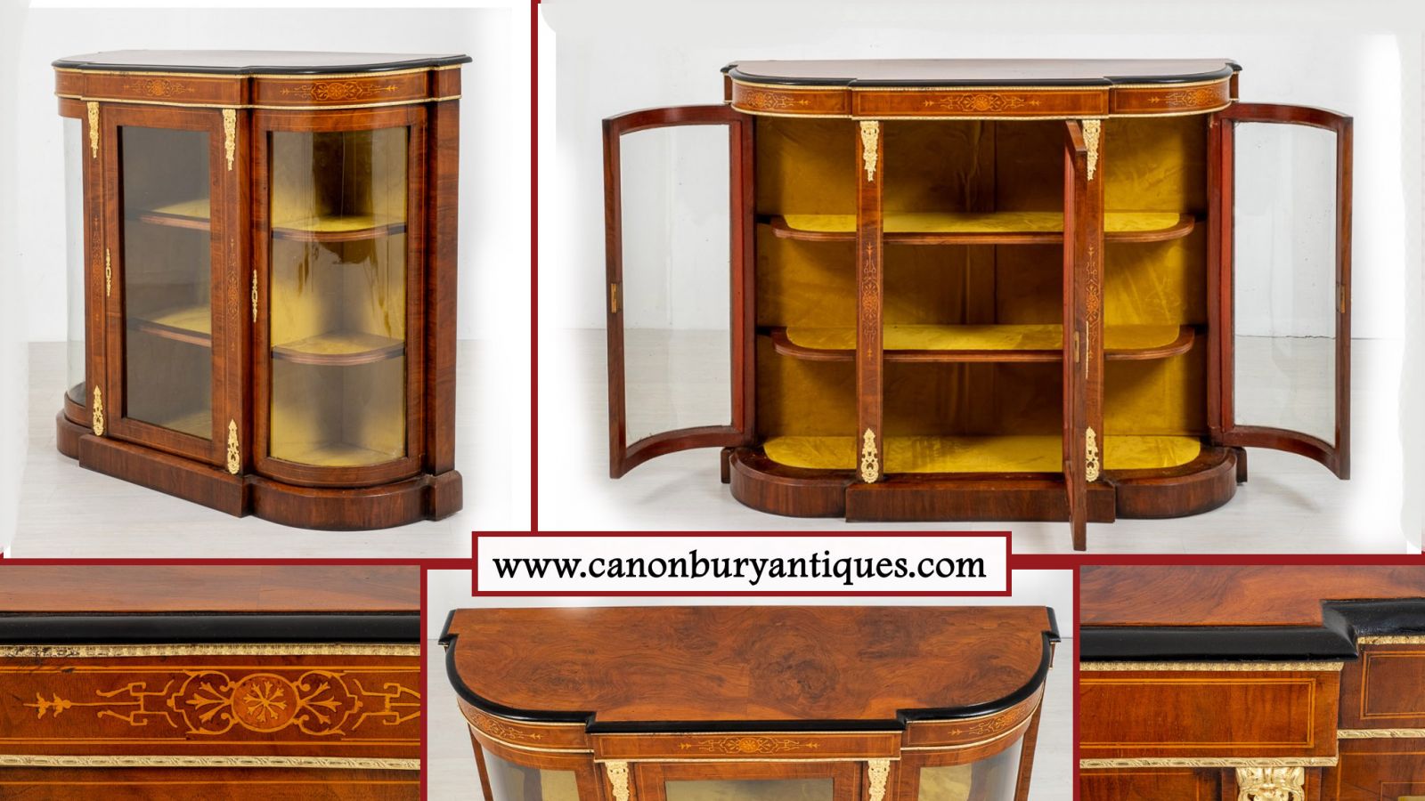 Victorian Credenza - Antique Sideboard Display Cabinet 1860