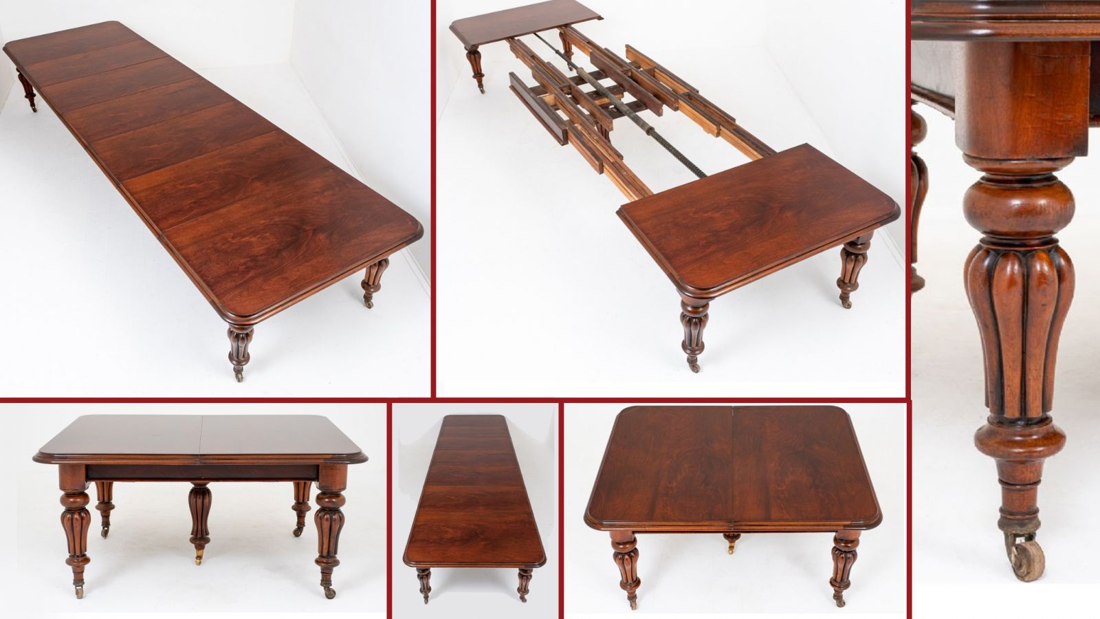 Extending mahogany table for the Victorian Dining Room