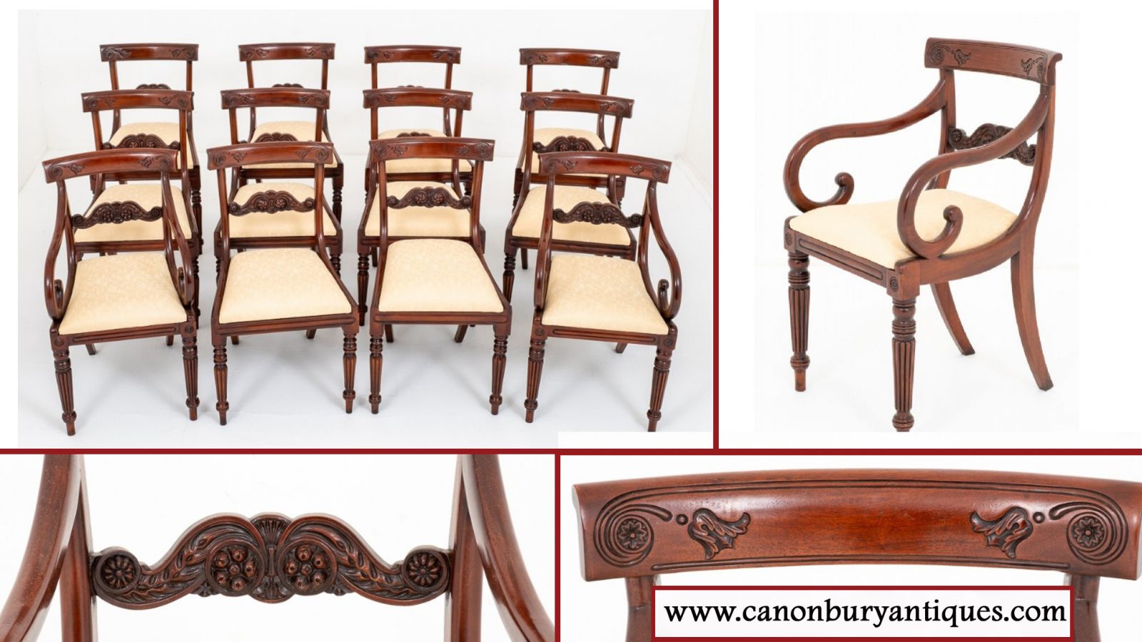 William IV Dining Chairs Mahogany Antiques
