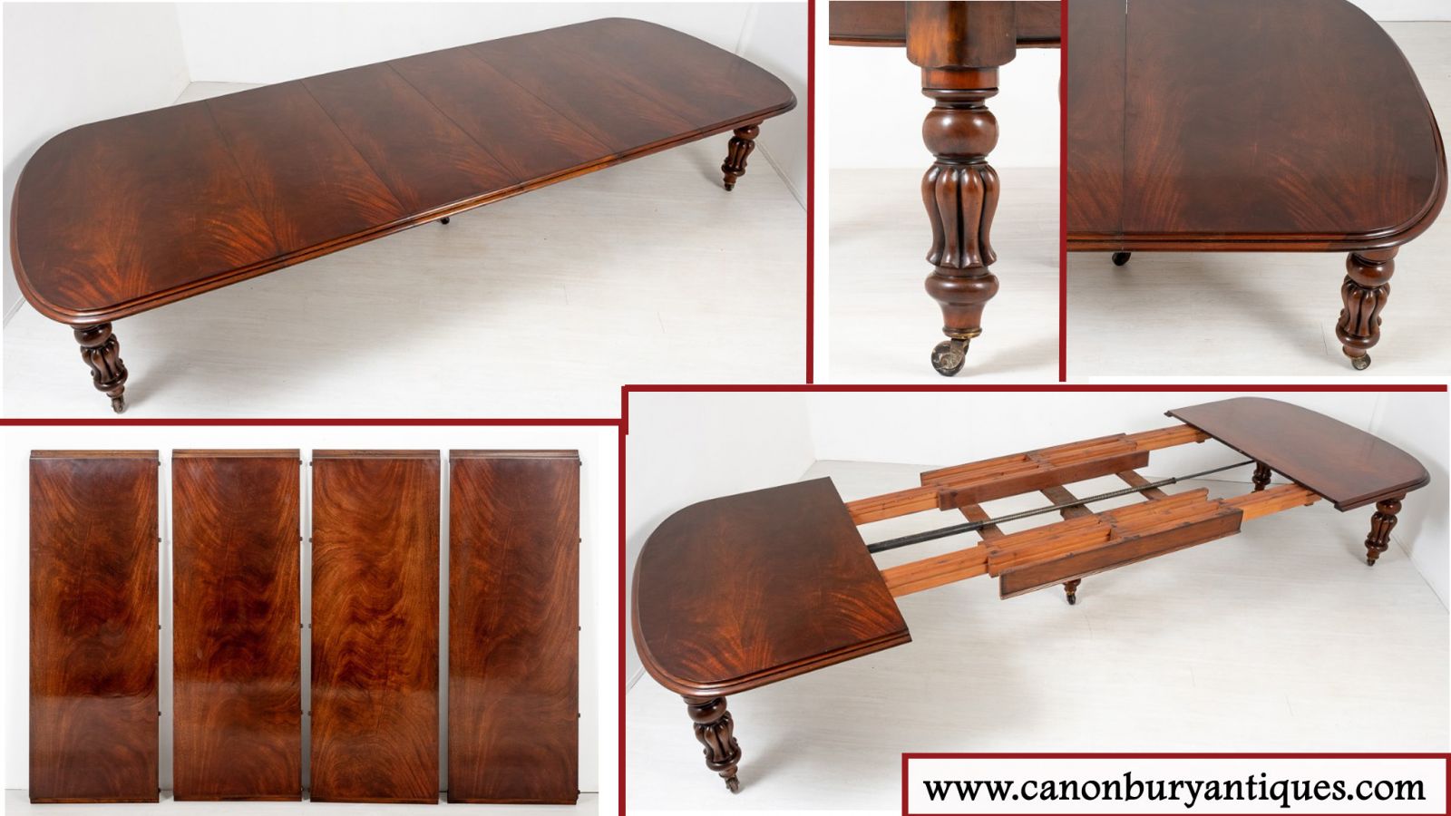 William IV Dining Table - Antique Mahogany Extending Tables