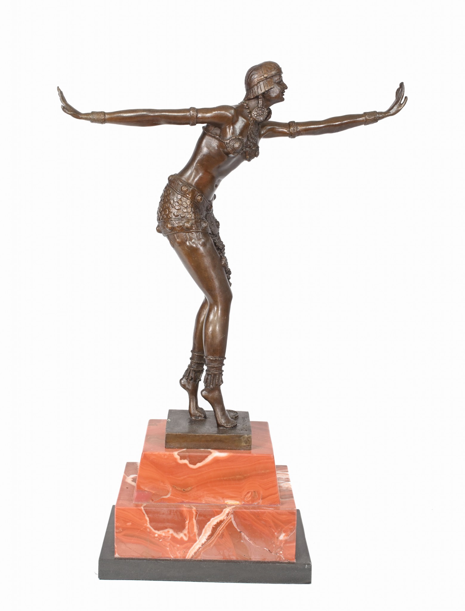 Art Deco Bronze Charleston Dancer Figurine by Chiparus