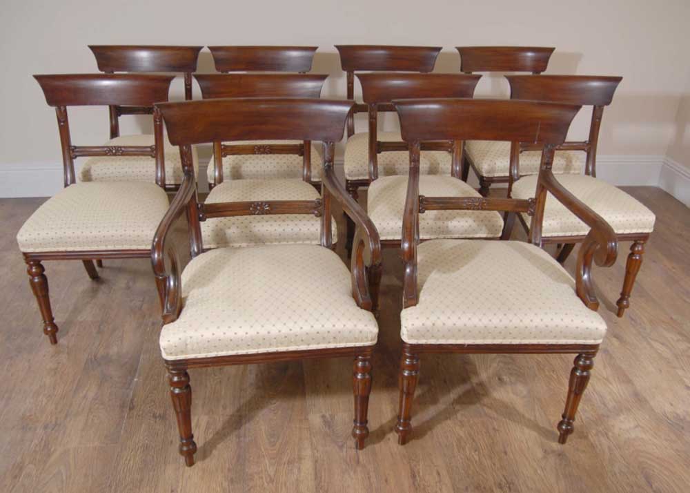 Regency Dining Chairs English Mahogany Trafalgar Chair Ebay