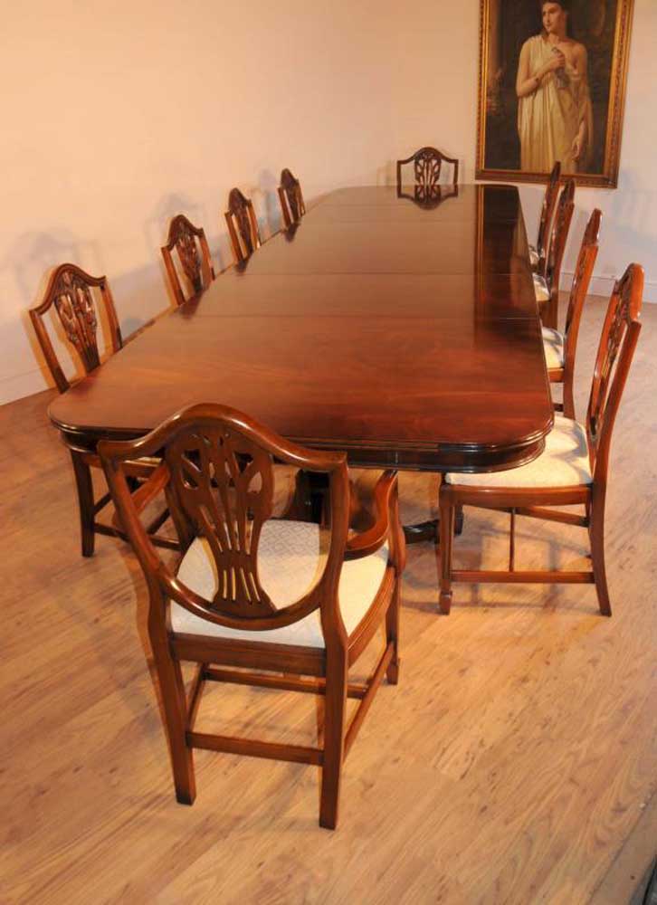 Mahogany Regency Dining Set Table & Prince Wales Chairs