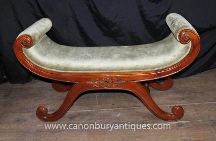 English Regency Stool Seat Chair Couch