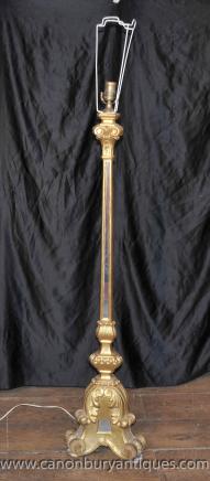 French Louis XV Gilt Floor Lamp Lamps Lighting