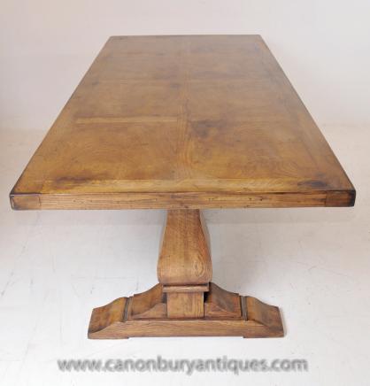 Oak Refectory Table Trestle Tables - English Farmhouse