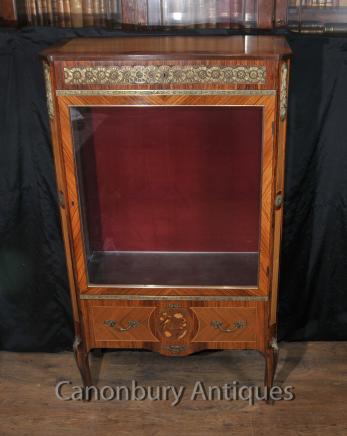 Antique Display Cabinet Bijouterie - French Empire Glass Case