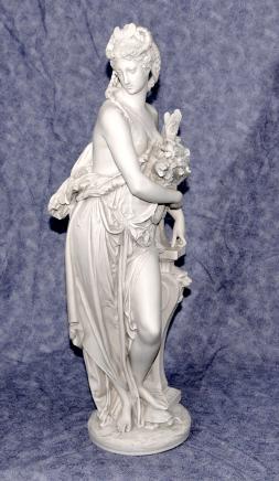 Classical Italian Stone Figurine Dilettanti Muse by Carrier