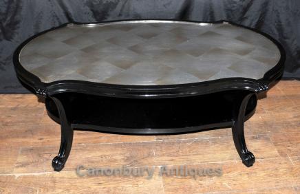 Regency Black Lacquer Coffee Table Furniture Interiors