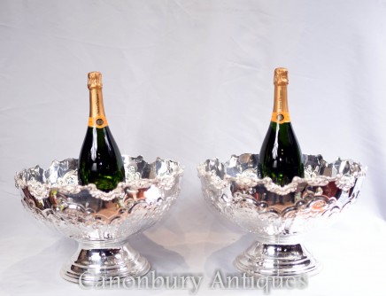 Sheffield Silver Plate Punch Bowls - Champagne Wine Coolers