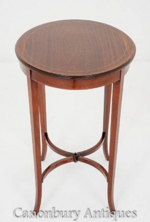Sheraton Side Table - Mahogany Occasional Tables 1890