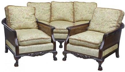 Antique Bergere Sofa Suite Armchair Couch Antique