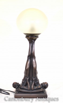 Art Deco Biba Table Lamp - Figurine Light