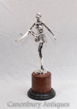 Art Deco Bronze Figurine by Alonzo Flapper Dancer