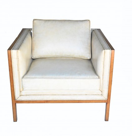 Art Deco Club Chair Box Walnut