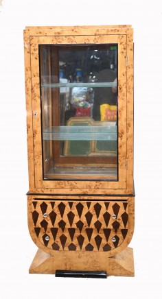 Art Deco Display Cabinet Bijouterie Parquetry Inlay
