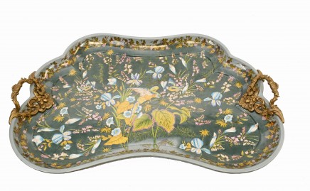 Art Nouveau Porcelain Tray French Floral Platter