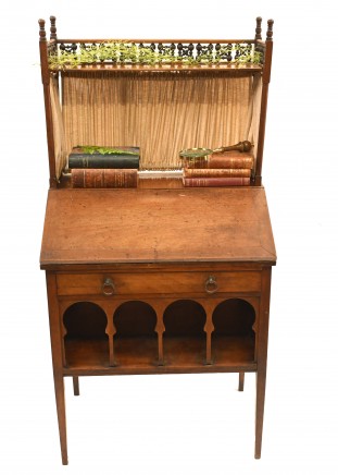 Arts and Crafts Desk - Antique Walnut Bureau 1890