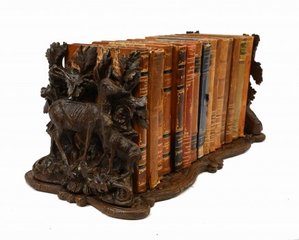 Black Forest Book Slide Carved German Deer 1900