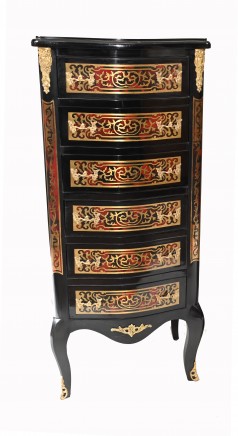 Boulle Inlay Chest Drawers Tall Boy Furniture