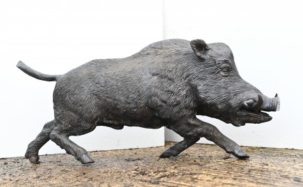 Bronze Boar Statue Celtic Hog Casting