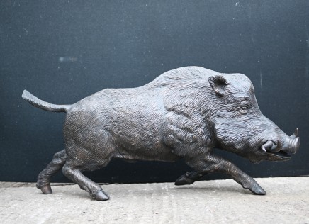 Bronze Celtic Hog Statue Boar Casting Garden Beast