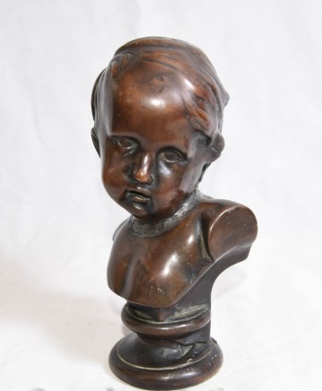 Bronze Classical Bust Boy French Statue