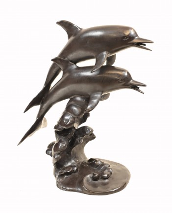 Bronze Dolphin Fountain Porpoise Water Feature Statue