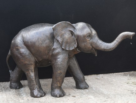 Bronze Elephant Statue Garden Animal Casting Nelly