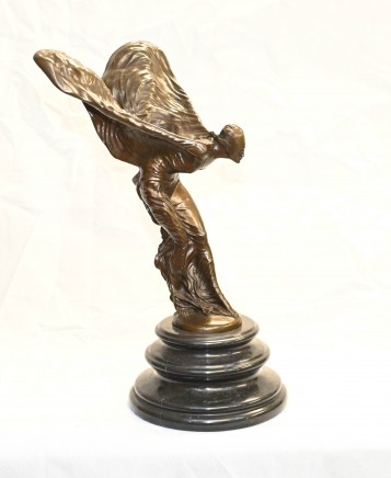 Bronze Flying Lady Statue Rolls Royce Figurine