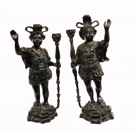 Bronze Italian Blackamoor Figurines Statues Blackamoors