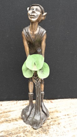 Bronze Pixie Fountain Statue Celtic Garden Fairy