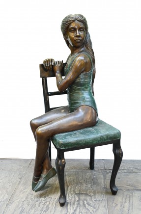 Bronze Seated Ballerina Statue Ballet Dancer Casting