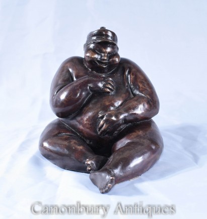 Bronze Semi Nude Lady Statue Botero