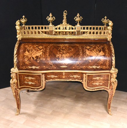 Bureau De Roi - French Roll Top Desk Louis XV Monumental