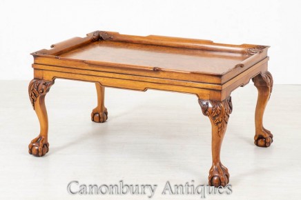 Chippendale Coffee Table - Walnut Antique Ball and Claw
