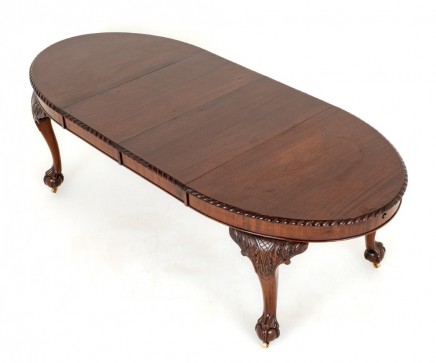 Chippendale Dining Table Mahogany Exending 1890 Ball and Claw
