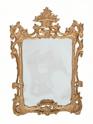 Chippendale Pier Mirror Gilt Carved Frame