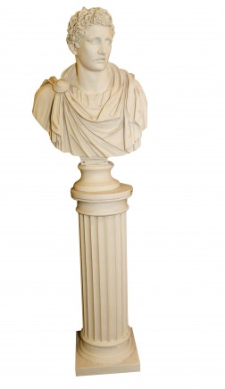 Classical Bust and Column Marcus Aurelius - Roman Emperor Grand Tour