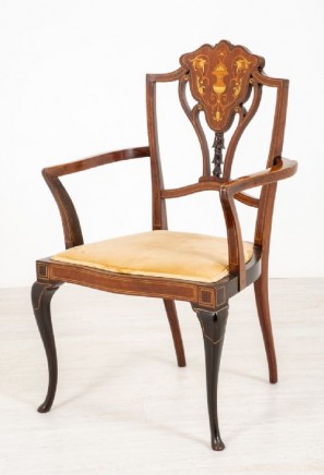 Edwardian Arm Chair Antique Open Armchair 1900