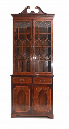 Edwardian Display Cabinet Bookcase Sheraton 1910
