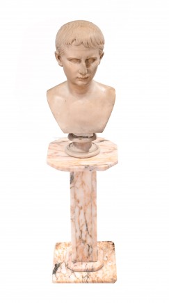 Empire Marble Pedestal Stand Table French