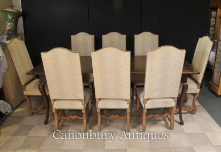 Engish Farmhouse Dining Set Refectory Table and Chair Set Kitchen Diner