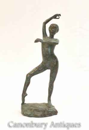 Etruscan Bronze Nymph Dancer Statue - Classical Art