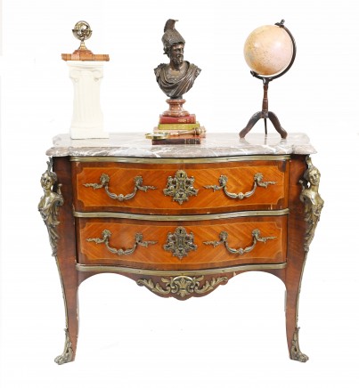 French Bombe Commode - Napoleon II Chest Drawers 1880